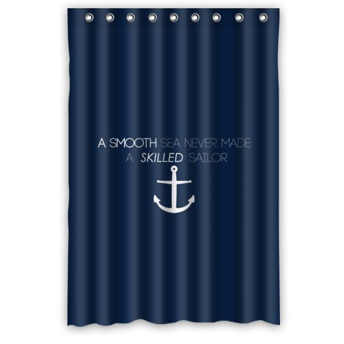 Details about   Ship Anchor Sailors Inspirational Words Waterproof Polyester Shower Curtain Set 