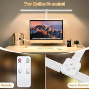OptiLite White Clamp-On LED Desk Lamp, Dimmable Adjustable Arm Task Light with Touch Controls