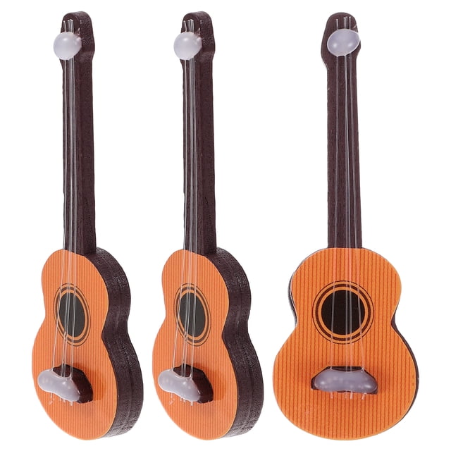 MasteelfCA 3 Pcs Instruments de Musique Simulation Mini Modèles de Guitare Maison de Poupée