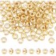 thumbnail image 1 of 100 cuentas espaciadoras de acero inoxidable de 4 mm de diámetro, de metal dorado, planas y redondas, pequeñas bolas huecas, sueltas., 1 of 6