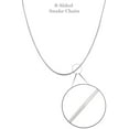 thumbnail image 3 of 0.9mm Solid .925 Sterling Silver Round Snake Chain Necklace, 30 inches, 3 of 7