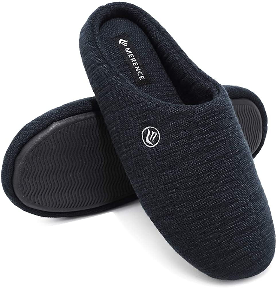 CIOR Unisex Men's Women's Memory Foam Slippers Comfort Cotton-Blend Closed Toe House Shoes Indoor Scuff 