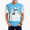 thumbnail image 2 of Balery Collie in Bathtub Printed Men’s Short Sleeve Polo Shirt, Midweight Men's Shirt,Golf Polo shirts -XX-Large, 2 of 8