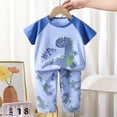 thumbnail image 2 of Splozh Pajamas for Toddler Girls Infant Kids Toddler Girls Soft Comfy Short Sleeve Cotton 2 Piece Sleepwear Pajamas Set Purple,7-8 Years, 2 of 5