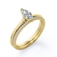 thumbnail image 4 of JeenMata Anillo de Bodas con Solitario de 1,75 Quilates de Talla Marquesa y Cuerpo Pavé, Engastado en Oro Amarillo de 18 K sobre Plata (Personaliza Tu Anillo de Bodas), 4 of 6