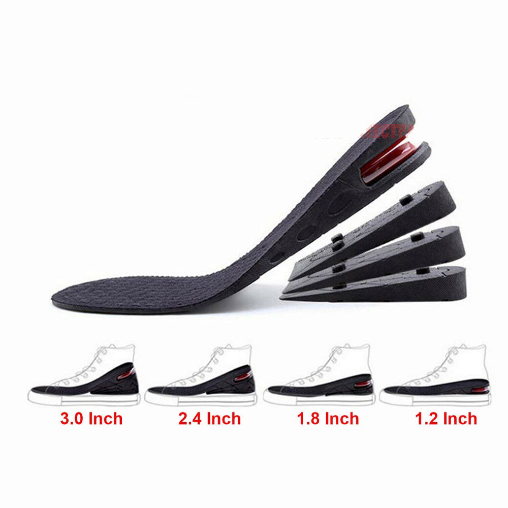 Men Shoe Insole 3-Layer Air Cushion Heel Insert Increase Taller Height Lift C 