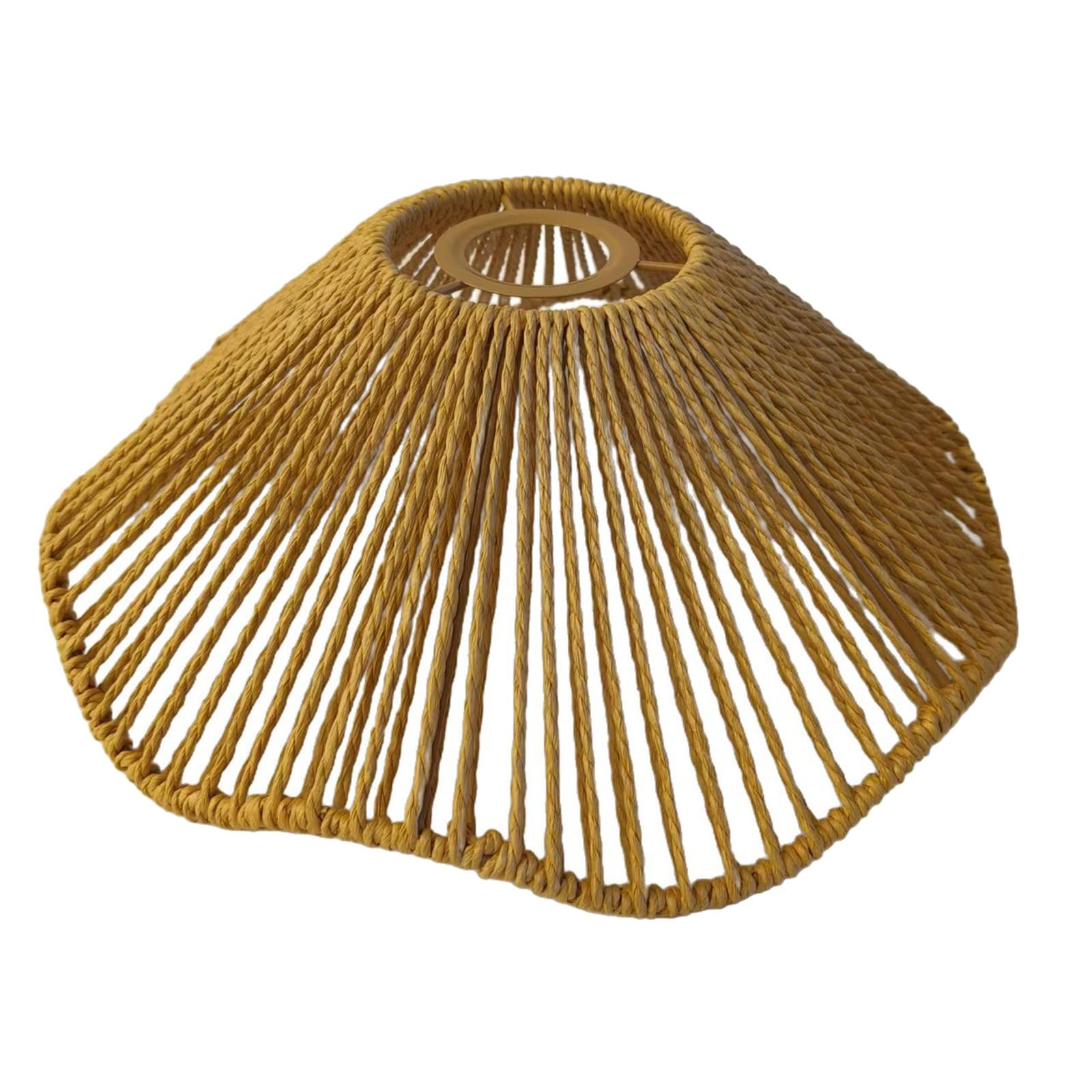 Lampshade Rope Woven Lamp Shade Cover Iron Material Unique Design for Bedroom Restaurant Hallway
