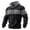 04#Black, variant on Men's Waffle Color Block Hoodie, Long Sleeve Drop Shoulder Drawstring Hooded Sweatshirt , Fall Loose Fit Casual Pullover Top with Pocket Black M