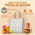 thumbnail image 5 of Mushroom Fairy Princess Pattern Insulated Lunch Bag for Women & Adults,Large Portable Soft Cooler Lunch Bag,Thermal Food Storage Tote with Pearl Cotton,8.66L,8.75x5.75x9.5 Inch, 5 of 6