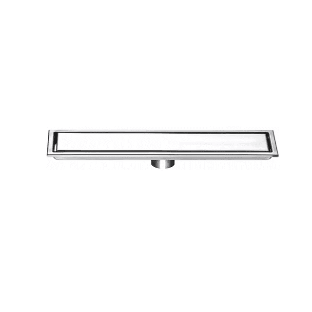 Coladera De Acero Inoxidable Invisible Desagüe Lineal 10 x 40 cm Plata