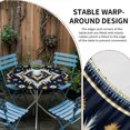 thumbnail image 2 of Boho Navy Blue Round Tablecloth for 36-44 Inch Tables,Fitted Table Cover with Elastic Edge,Ethnic Geometric Southwestern Retro Waterproof Outdoor Table Cloth Protector for Patio Garden Dinner Picnic, 2 of 9
