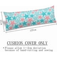 thumbnail image 5 of Coastal Body Pillow Cover Nautical Pink and Turquoise Sea Stars Summer Beach Marine Ocean Theme Starfish Cushion Long Pillowcase with Zipper Decorative Large Bedding Pillow Cases for Couch,20"x54", 5 of 5