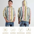 thumbnail image 3 of Pastel Stripes Floral Branches Design Oversized Hoodies For Men Teen Pullover With Pocket Mens Pullover Hoodie Sweatshirt S-5XL, 3 of 6