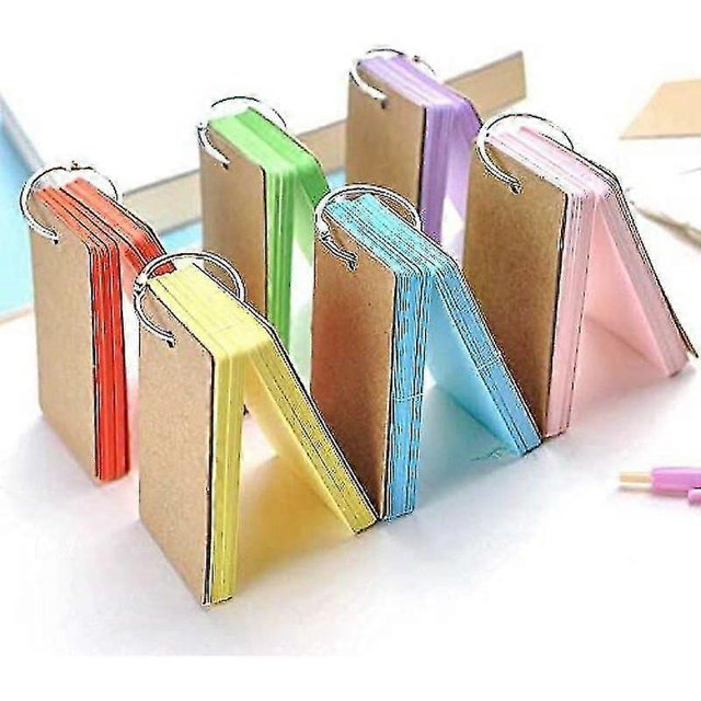 Flash Card Pocket, Index Cards 6-pack Paper Cards,diy Muticolour 9 * 5.5cm
