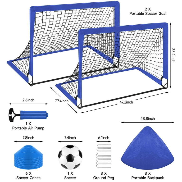 LNOW Portable Soccer Goals Set, 4' x 3' ft photo 3