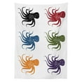 thumbnail image 2 of Octopus Outdoor Tablecloth, Collection of Grunge Sea Nautical Aquatic Under Water Life Nature Artwork, Decorative Washable Fabric Picnic Table Cloth, 58 X 84 Inches,Burgundy Green Black, by Ambesonne, 2 of 2