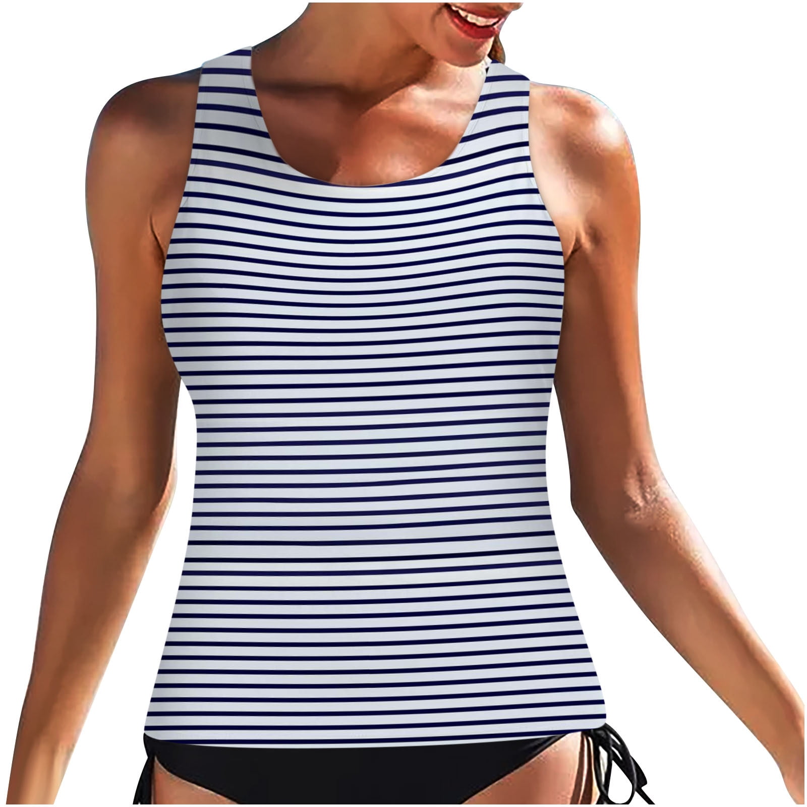 Puntoco Womens Swimsuits Clearance,High Neck Tankini Tops Bathing Suit