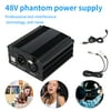 ODOMY 1-Channel 48V Portable Phantom Power Supply with USB Cable， XLR to 3.5 Cable for Any Condenser Microphone Music Recording Equipment