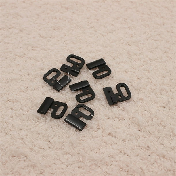 Qarigey Hebillas de ganchos para ropa interior, hermosas y delicadas, hechas de plástico, hebillas de ajuste de correa de sujetador de Accesorios de disfraces negro 20mm