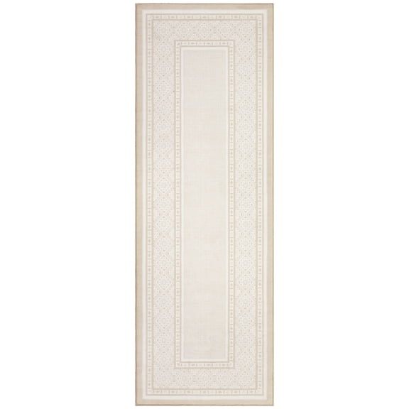 Kselythan Modern Neutral Runner Rug, Stain Resistant Non Shedding Washable Long Carpet for Bedroom Farmhouse Office