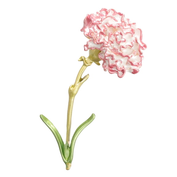 Raindrops 2 pcs Alloy Enamel Flower Brooch Women Clothes Jewelry Accessory Carnation Brooch