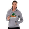 thumbnail image 4 of Cool Totally Roarsome Dinosaur Pun Unisex Plus Fleece Graphic Hoodie Brisco Brands 2X, 4 of 5