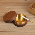 thumbnail image 1 of Stainless Steel Round Cigar Ashtray - Perfect for Home Use, 1 of 3