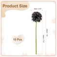 thumbnail image 2 of Uxcell 10 piezas de flores de bola de crisantemo artificiales, ramo de flores de crisantemo falso de seda para decoración de hogar, jardín, boda y fiesta, gris, 2 of 7