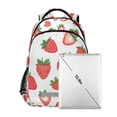 thumbnail image 7 of FORMRS Unisex Backpack Elementary School Travel Bookbag with Reflective Stripes, Strawberry, 7 of 7