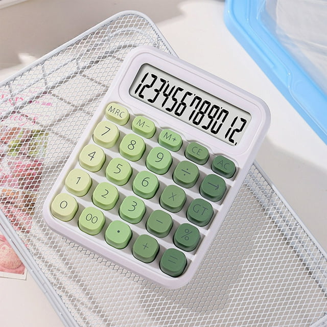 Chmadoxn Cute Calculator Small Portable Scientific Calculator For Students 12 Digits Mini Body Plastic Keys Non-slip Bottom Pad Clear Keys counting calculator