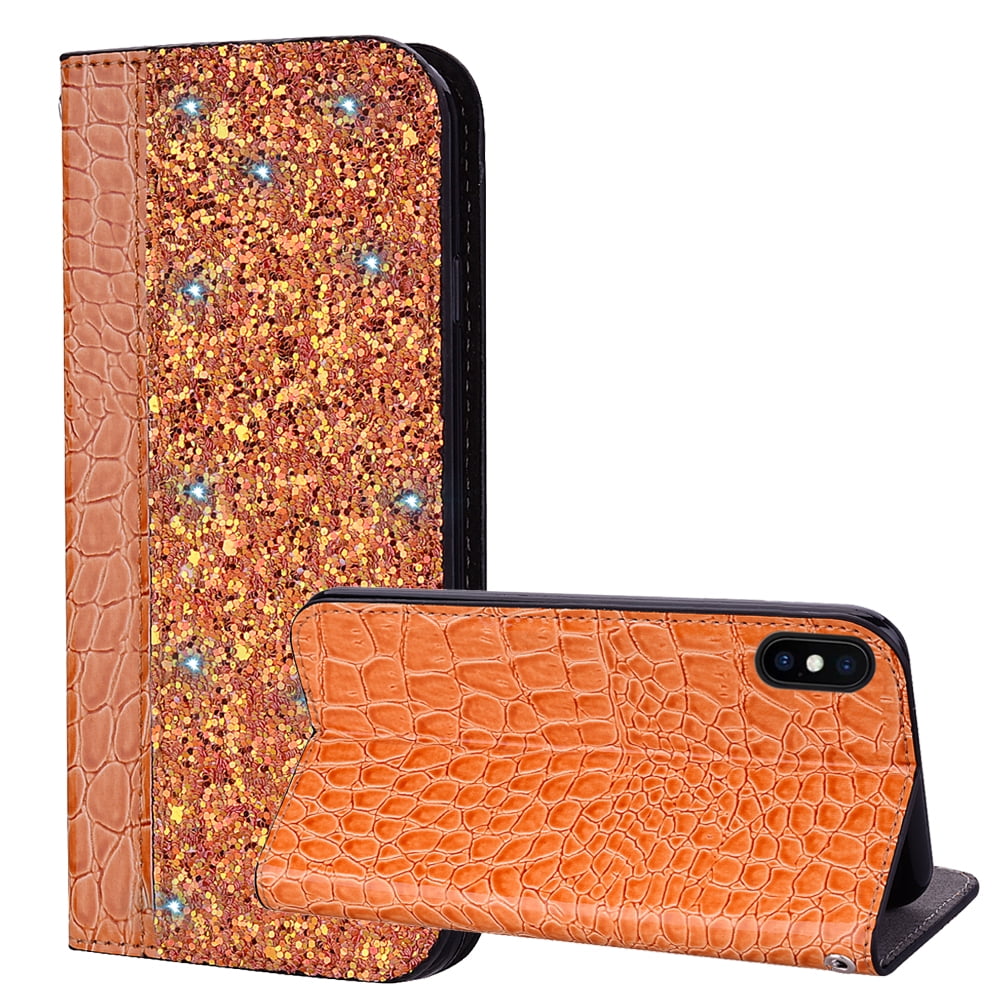 iPhone Xs Max Wallet Case, iPhone Xs Max Cover, Allytech Unique Bling