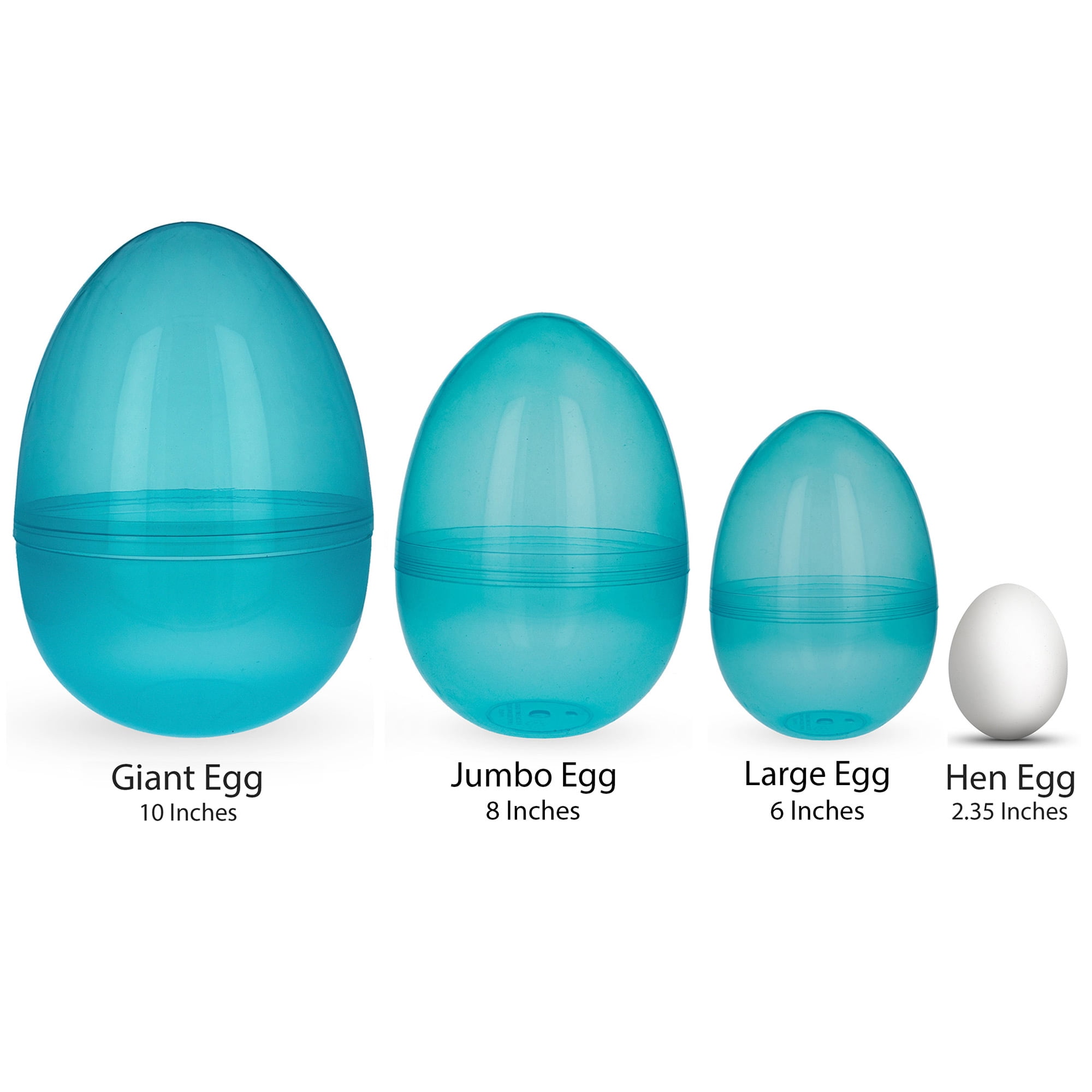 Bestpysanky Set Of 3 Blue Giant Nesting Fillable Plastic Easter Eggs 10 Inches Walmart Com