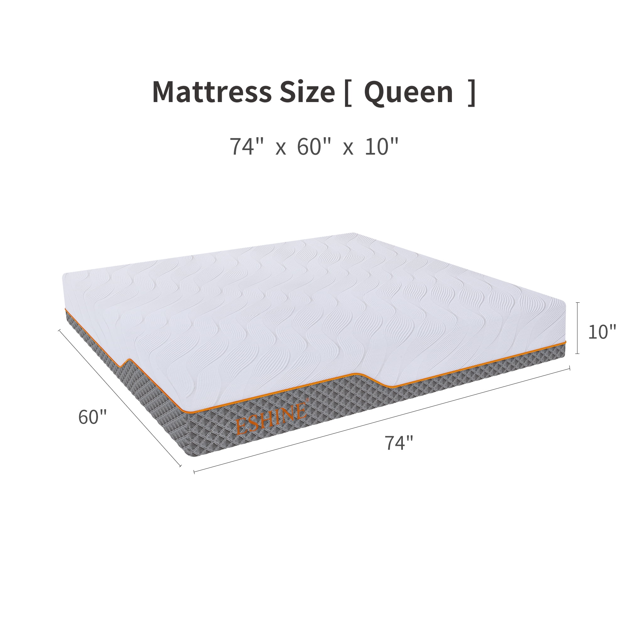 ESHINE Adult 10 inch Shock-Absorbing Queen Medium Hybrid Mattresses