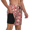 thumbnail image 3 of Haiem Cute French Bulldog Mens Swim Trunks with Compression Liner 2 in 1 Swimming Shorts Stretch Swimwear Quick Dry,Board Shorts-XX-Large, 3 of 9