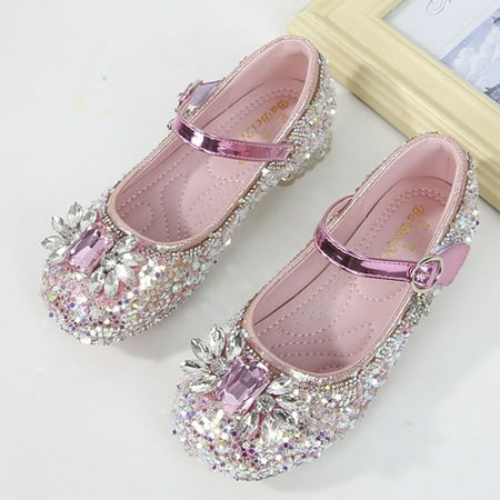 

Dyfzdhu Fashion Autumn Toddler And Girls Casual Shoes Dance Shoes Round Toe Buckle Dress Shoes
