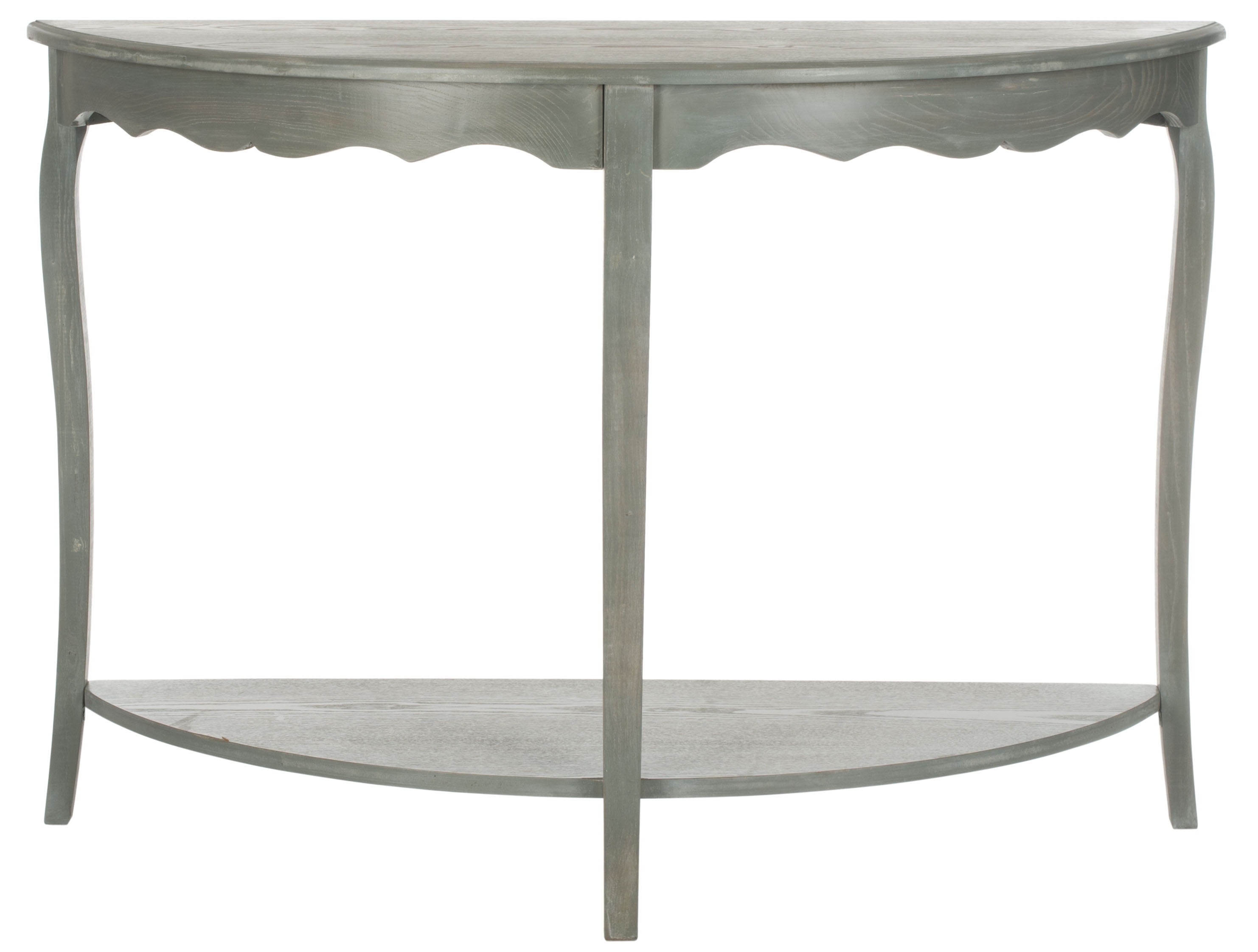 SAFAVIEH Christina Solid Rustic Demilune Console, French Grey