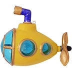Christmas By Krebs Blown Glass Collectible Tree Ornaments (5" Yellow Submarine)