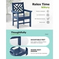 thumbnail image 5 of 12-Piece All-Weather HDPE Patio Dining Set for 10 with Umbrella Hole (Blue), 5 of 14