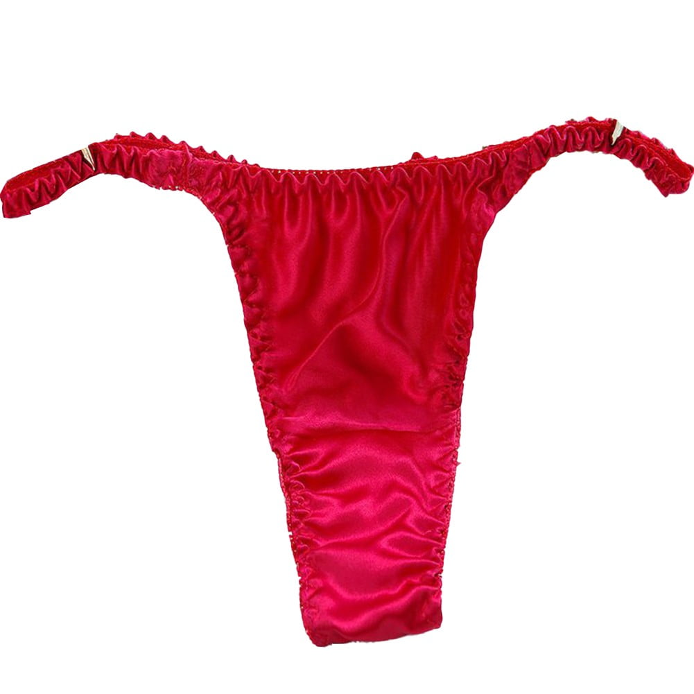 Sexy Women Silk Satin Briefs Panties G String Thongs Soft Lingerie