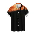 thumbnail image 2 of Men's Casual Striped Shirts Button Down Short Sleeve Blouse Summer Hawaiian Shirt, 2 of 3