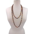 thumbnail image 3 of Polished Genuine Picasso Jasper Stone Multi-Layer Long Endless Infinity Beaded Necklace., 3 of 5