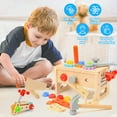 Kids Tool Bench Wooden Set Toys Montessori Toys for 2 Year Old