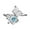 E, March-Created Aquamarine, variant on Butterfly Rose Birthstone Ring for Women 925 Sterling Silver Butterfly Birth Stone Ring Birhstone Rose Ring Flower Elegant Promise Band Ring Butterfly Birthstone Jewelry Gifts for Her