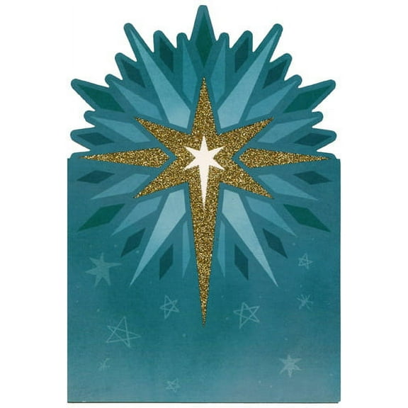 Image Arts Christmas Joy: Star Die Cut Christmas Card (1 card/1 envelope)