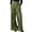 Army Green, variant on Stamzod Leather Pants for Women Solid Color High Waisted Straight Trousers with Pocket Trendy Fashion Vintage Work Slacks for Women Business Casual Blue C M