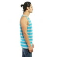 thumbnail image 3 of YAGO Men's Casual Striped Tank Top Shirt for Indoor & Outdoor(Aqua/Gray,SS45G) (M), 3 of 3