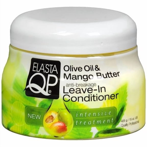 Elasta QP Olive & Mango Butter Leave In Conditioner, 15 oz, 2 Pack