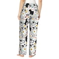 thumbnail image 3 of Uemuo Funny Puppy Pattern Women's Wide Leg Palazzo Lounge Pants with Pockets Light Weight Loose Comfy Casual Pajama Pants-Large, 3 of 9