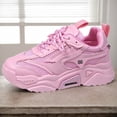 thumbnail image 3 of Zapatillas de deporte gruesas para mujer suela gruesa antideslizantes transpirables para viajes al aire libre, 3 of 9