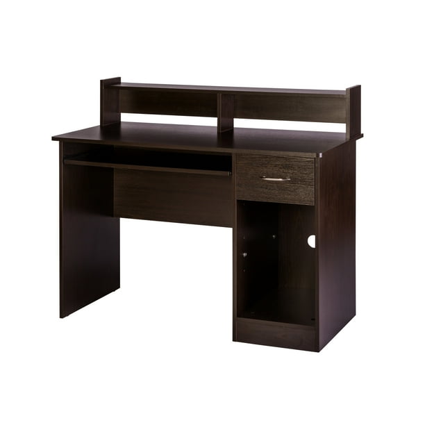 OneSpace 50LD0101 Essential Computer Desk with Hutch and Keyboard Tray